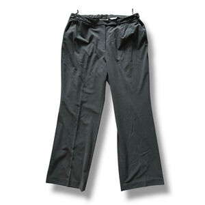 Talbots Woman Tailored Fit Stretch Charcoal Gray Trousers Adjustable Waist 14W